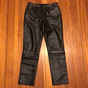 Topshop Unique black leather pants size US 4